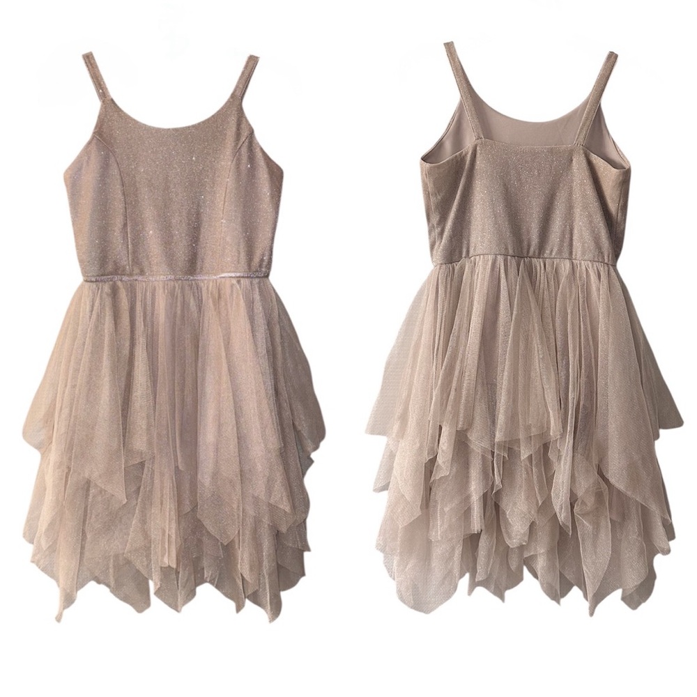 Cat & Jack Cream Formal Dress with Whimsical Layers